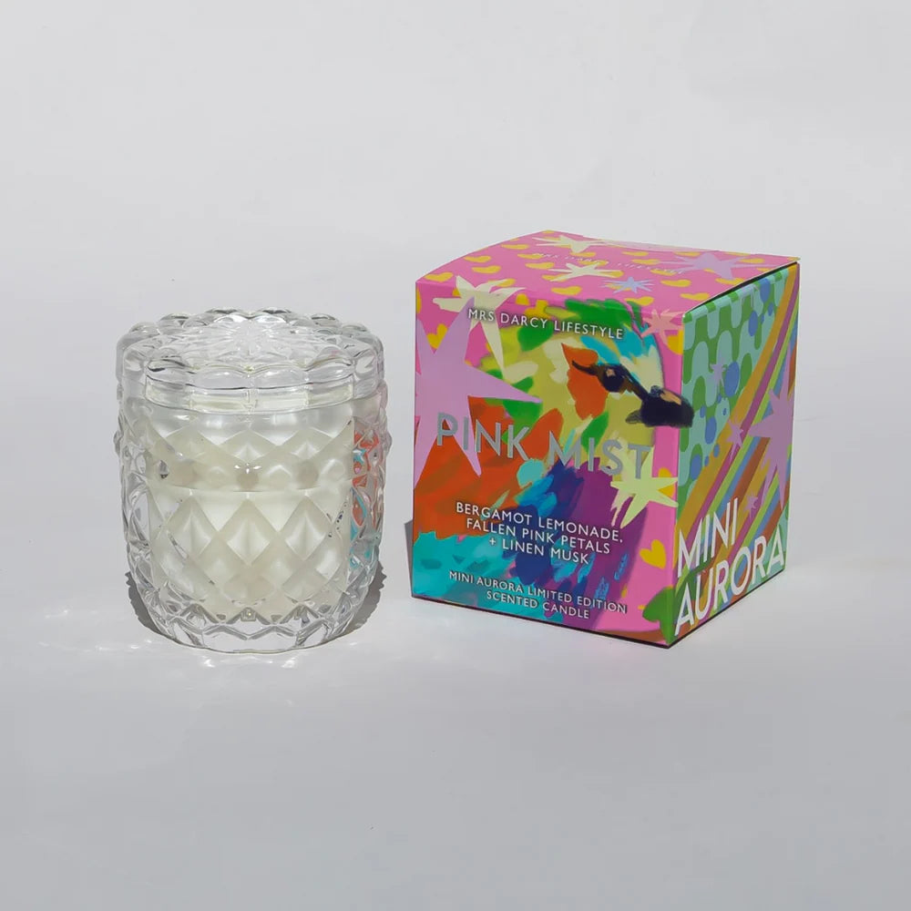 MINI CANDLE - PINK MIST - BERGAMOT LEMONADE, FALLEN PINK PETALS + LINEN MUSK