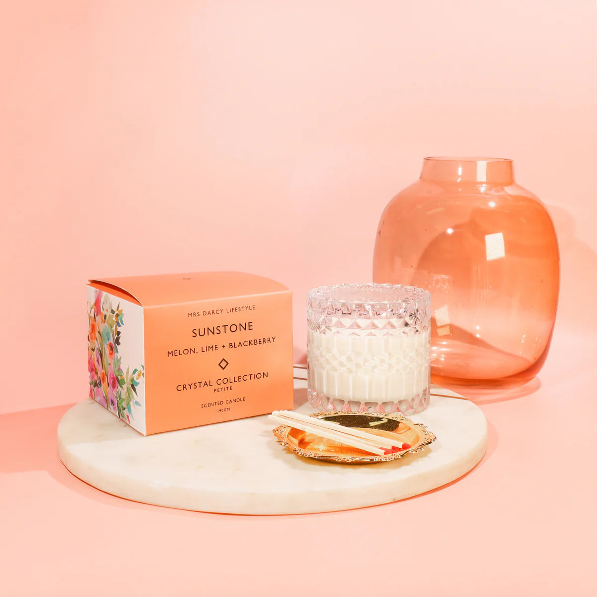 CANDLE SUNSTONE - MELON, LIME + BLACKBERRY