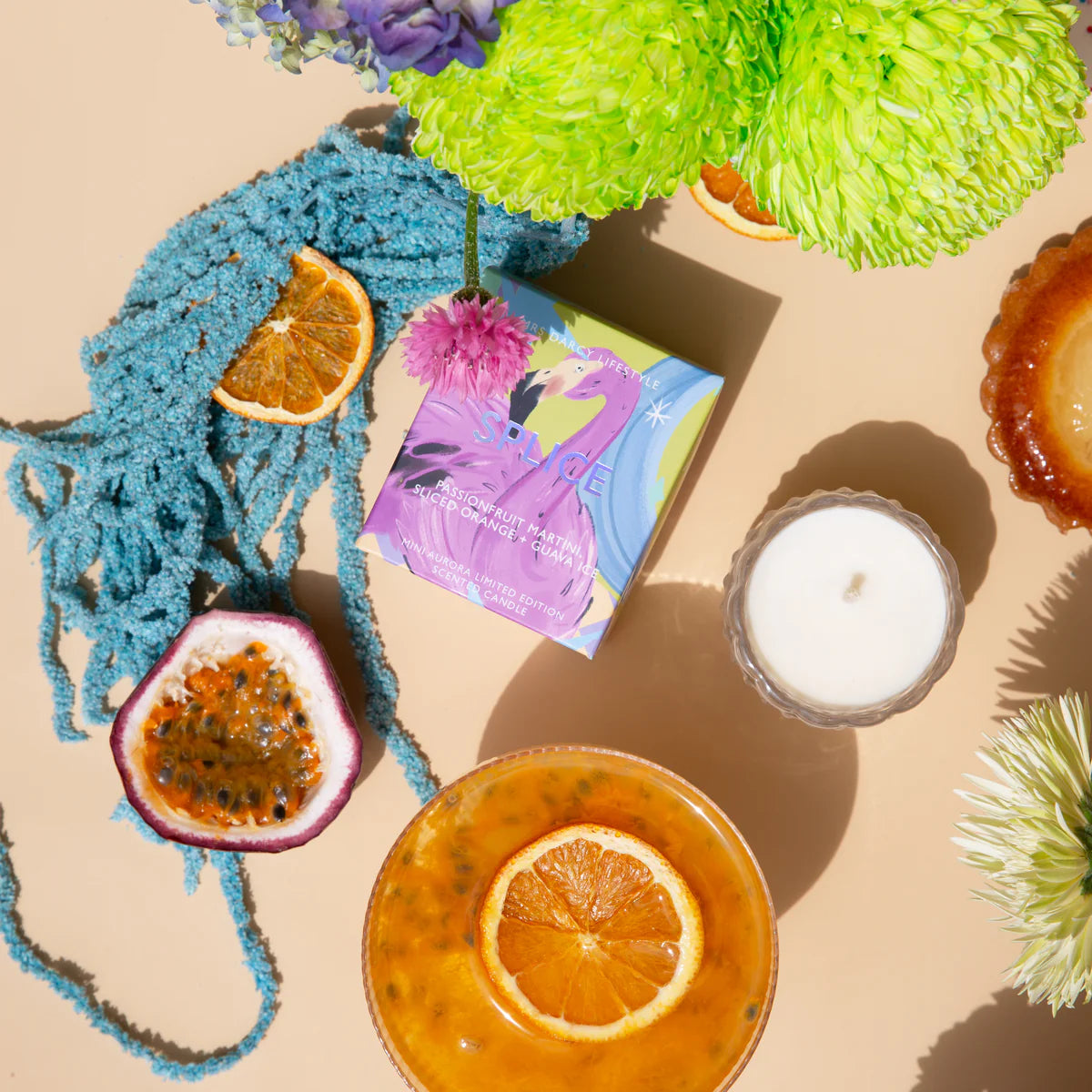 MINI CANDLE - SPLICE - PASSIONFRUIT MARTINI, SLICED ORANGE + GUAVA ICE