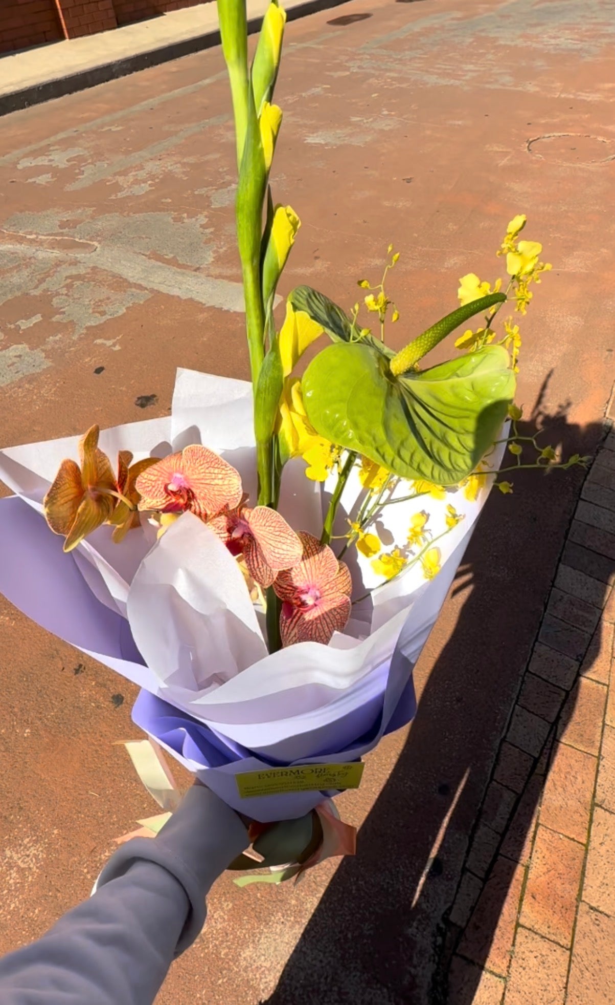 Tropical orchid posy